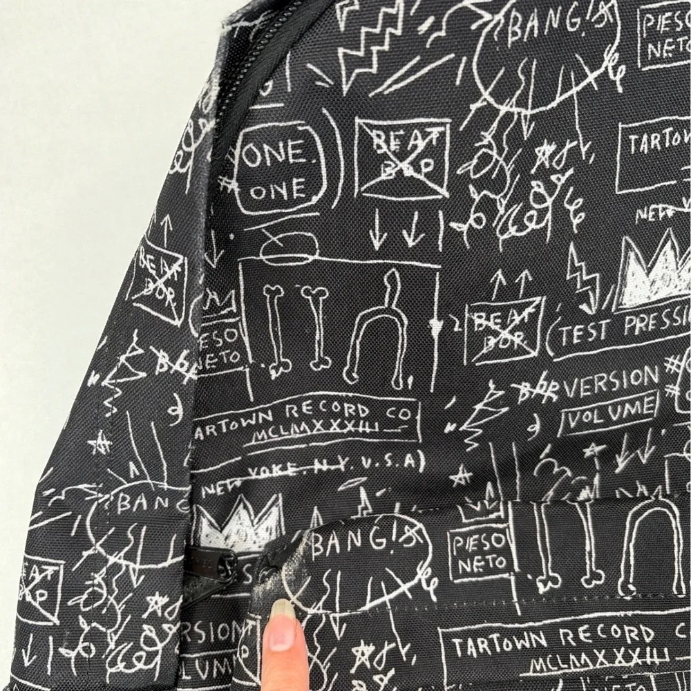 Herschel Supply Co Jean-Michel Basquiat Backpack Black White Art Print Classic